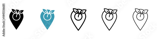 Locally grown icon vector simple design