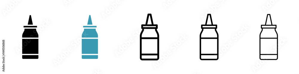 Ketchup icon vector simple design Ketchup icon vector simple design