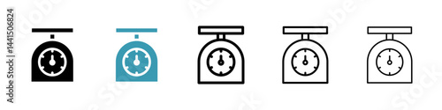 Kitchen scales icon vector simple design