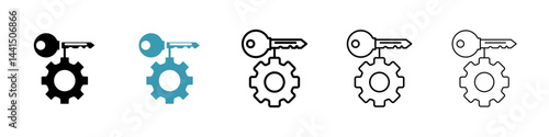 Key factor icon vector simple design