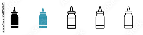 Ketchup icon vector simple design