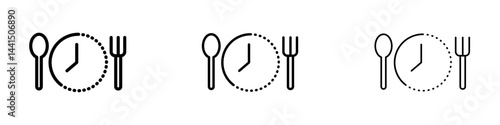 Intermittent fasting icon vector simple design
