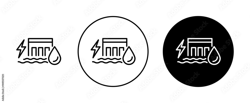 Hydroelectric power plant icon vector simple design Hydroelectric power plant icon vector simple design