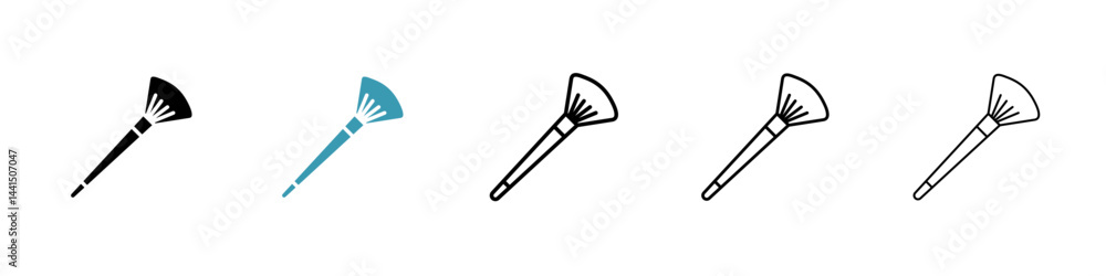 Inclined makeup brush icon vector simple design Inclined makeup brush icon vector simple design