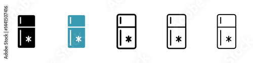 Fridge icon vector simple design