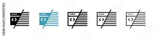 Front end development icon vector simple design