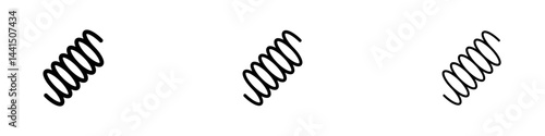 Flexible spring icon vector simple design