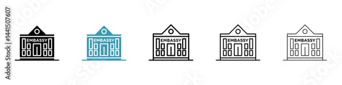 Embassy icon vector simple design