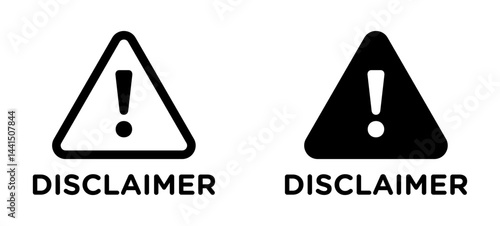 Disclaimer icon vector simple design