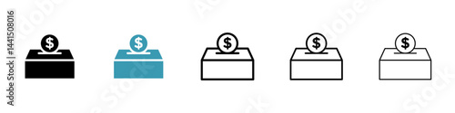 Contribution icon vector simple design