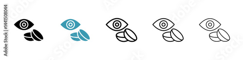 Contact lens icon vector simple design