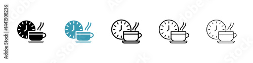 Coffee time icon vector simple design