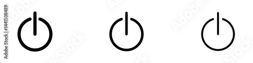 Button on off icon vector simple design