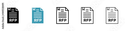 Business proposal icon vector simple design