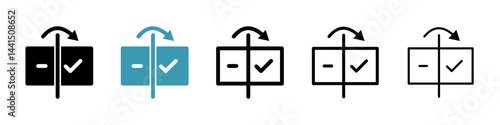 Before after icon vector simple design