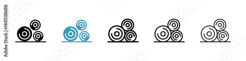Bale icon vector simple design