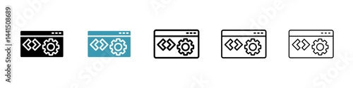 Back end icon vector simple design