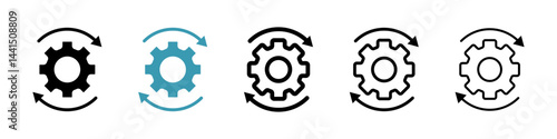 Automation and optimization icon vector simple design