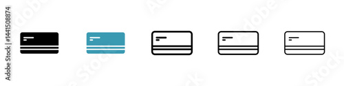 ATM card icon vector simple design