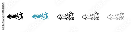 Accident icon vector simple design