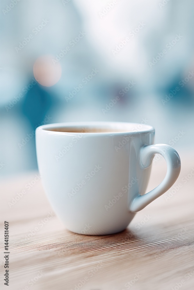 clean minimalistic mockup image of blank cup or mug sits prominently in foreground clean minimalistic mockup image of blank cup or mug sits prominently in foreground