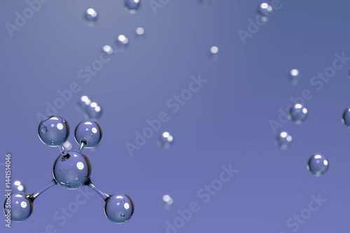 Crystal Clear 3D Molecular Structure Scientific Visualization  Design 3D render