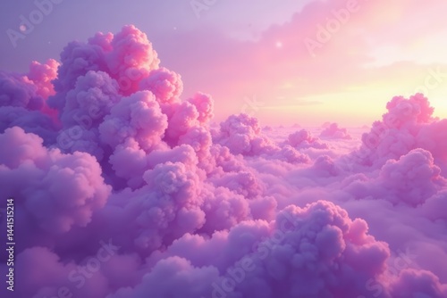 Lavender haze, rose-tinted clouds, fluid blend , delicate, artistic, beauty