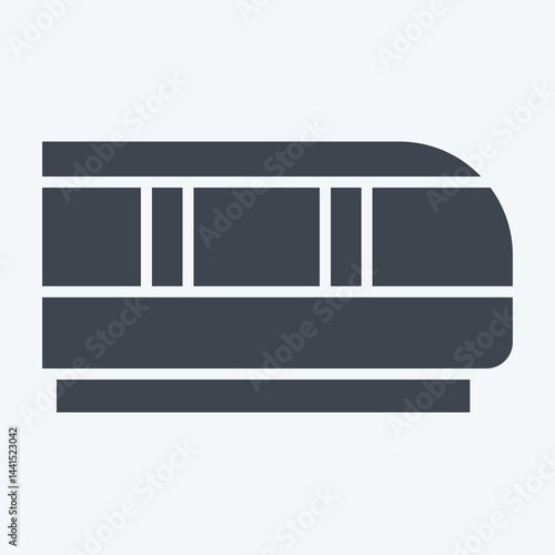 Icon Train. related to Transport symbol. glyph style. design editable