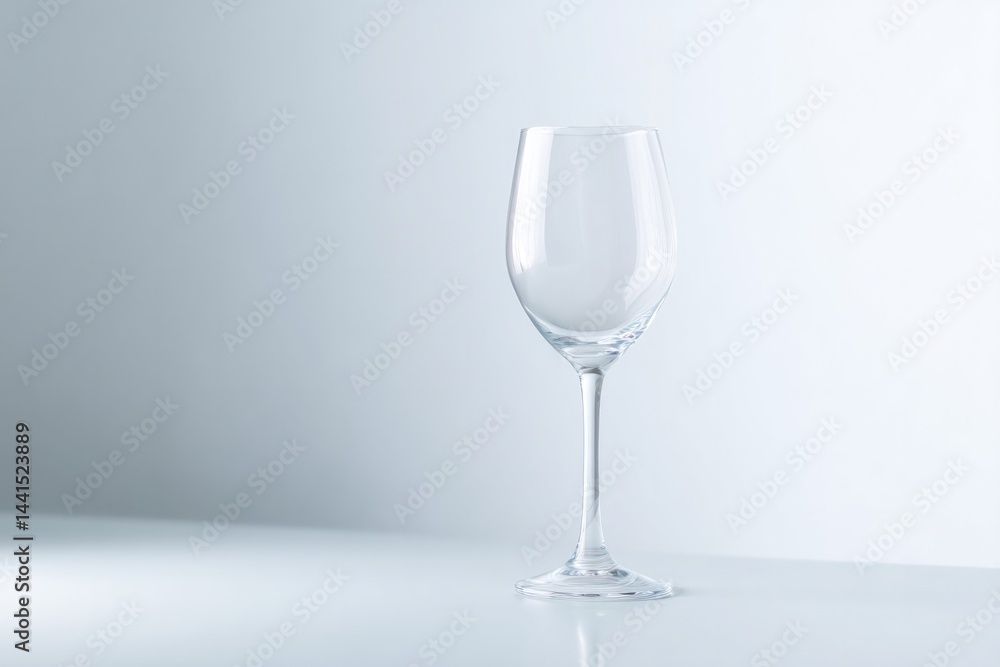 single elegant piece of glassware standing alone on smooth white surface single elegant piece of glassware standing alone on smooth white surface