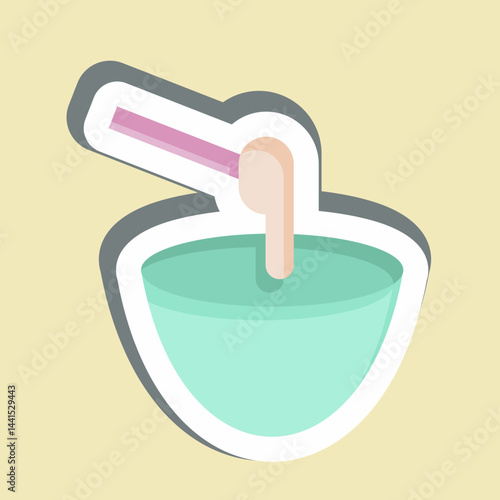 Sticker Sugaring. related to Cosmetology symbol. design editable