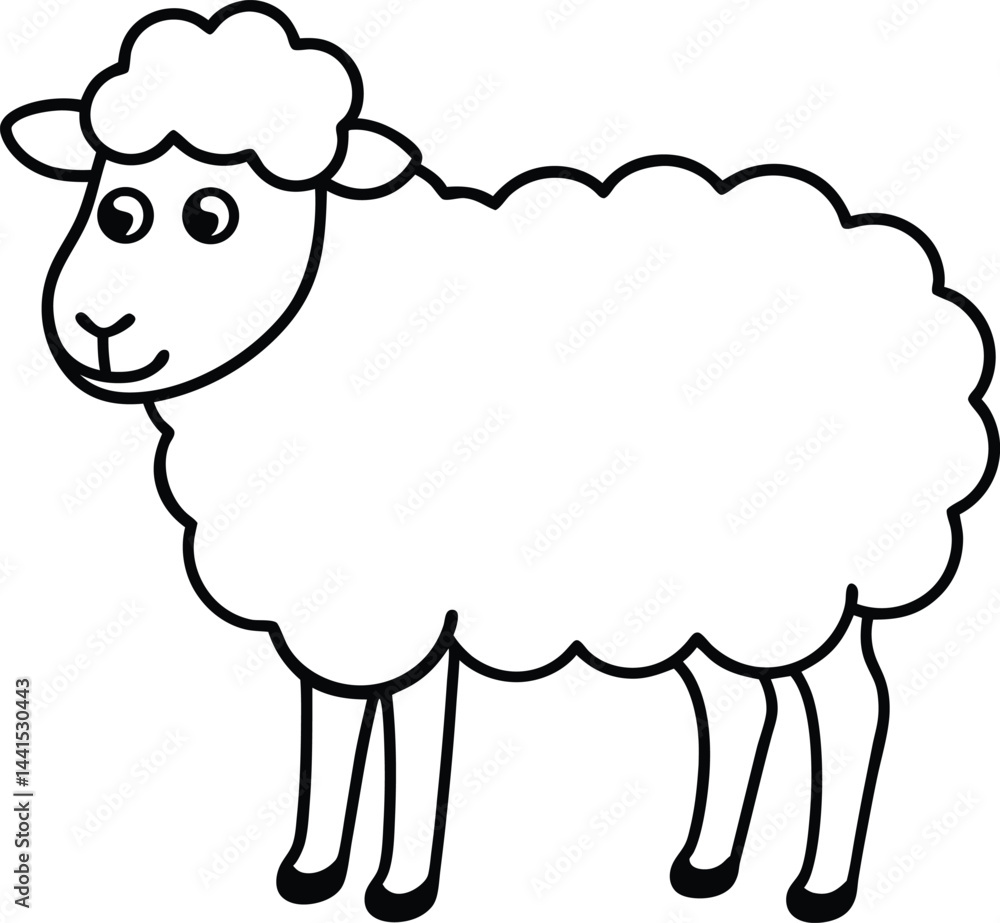 vector illustration of a sheep vector illustration of a sheep