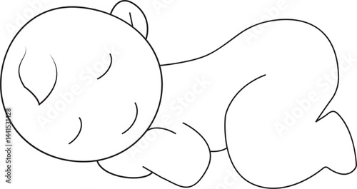 Vector illustration of cute baby