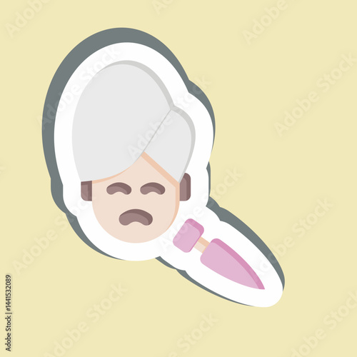 Sticker Hardware Cosmeticology. related to Cosmetology symbol. design editable