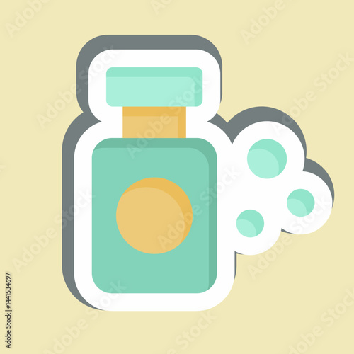 Sticker Cosmetic Drug. related to Cosmetology symbol. design editable