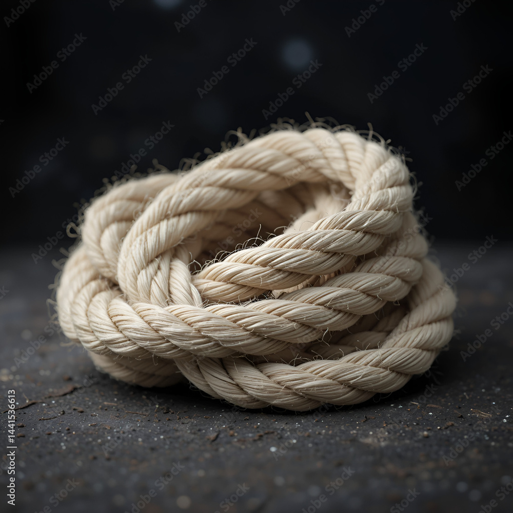 Fototapeta premium rope on a dark background