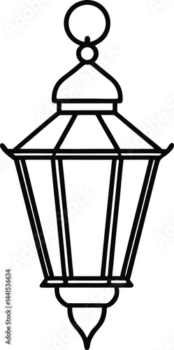 vector illustration of a lantern