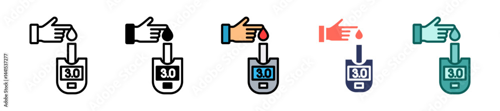 Blood Sugar multiple icon Blood Sugar multiple icon