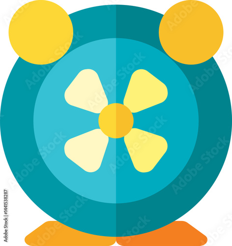 Fan icon in flat style