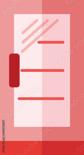 Fridge icon. Refrigerator icon in flat style. 