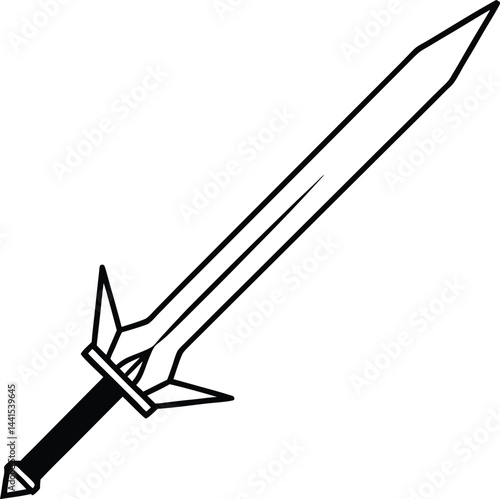 vector illustration of a sword