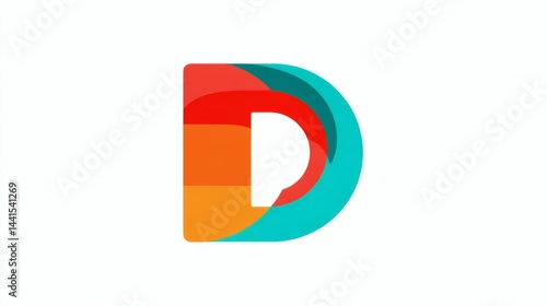 Letter D Design with Colorful Layers, Modern Alphabet, Transparent Background Free Download Letter D Design with Colorful Layers, Modern Alphabet, Transparent Background - GFXLoad