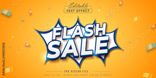 Flash sale glowing editable text effect.