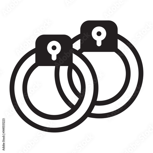 handcuffs glyph icon