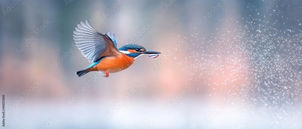 Kingfisher in Flight: A Stunning Display of Nature's Beauty