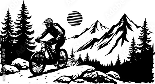 mountain tree Outdoor Adventure  vector bundle