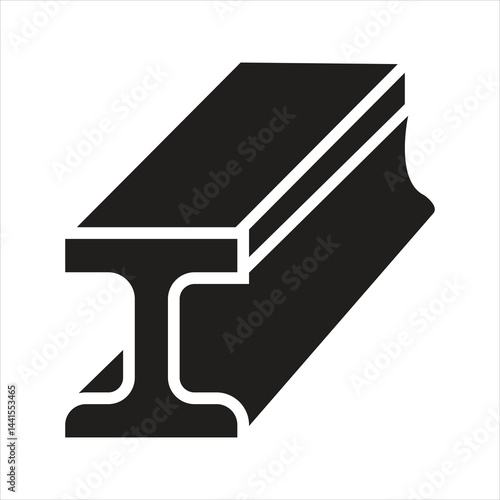 Steel beam icon. Steel industry icon