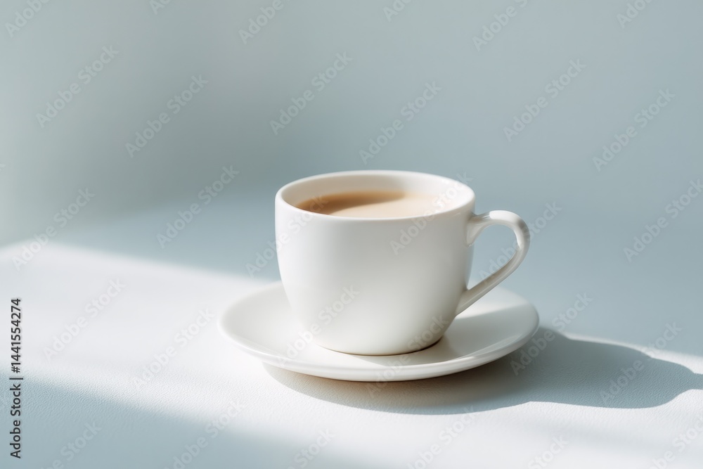 minimalistic photo of empty cup with shadow isolated on stark white background providing ample copy space minimalistic photo of empty cup with shadow isolated on stark white background providing ample copy space