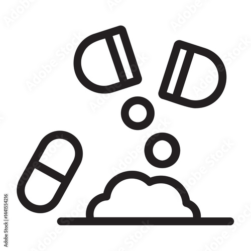 drugs line icon