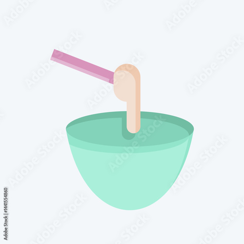 Icon Sugaring. related to Cosmetology symbol. flat style. design editable