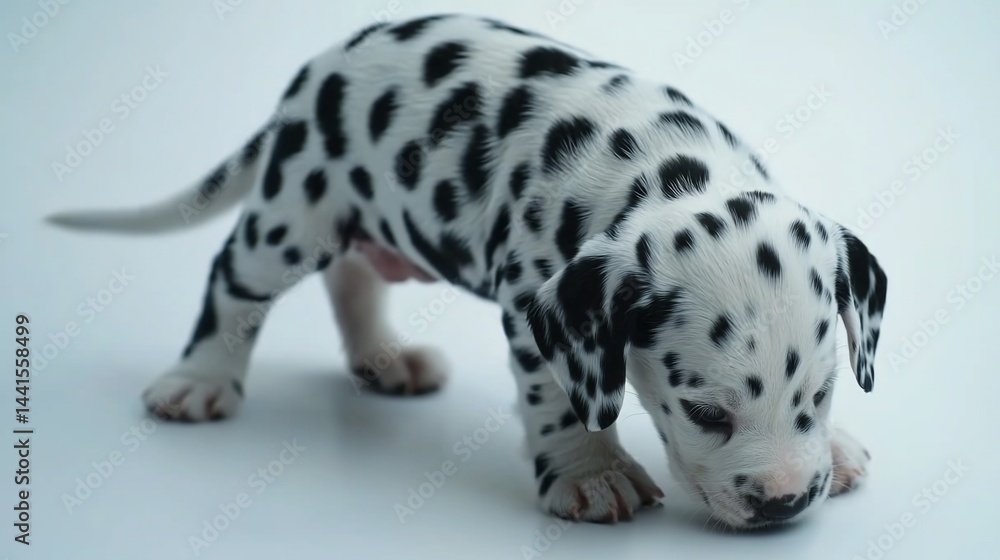 Adorable Dalmatian puppy, inquisitive and playful Adorable Dalmatian puppy, inquisitive and playful